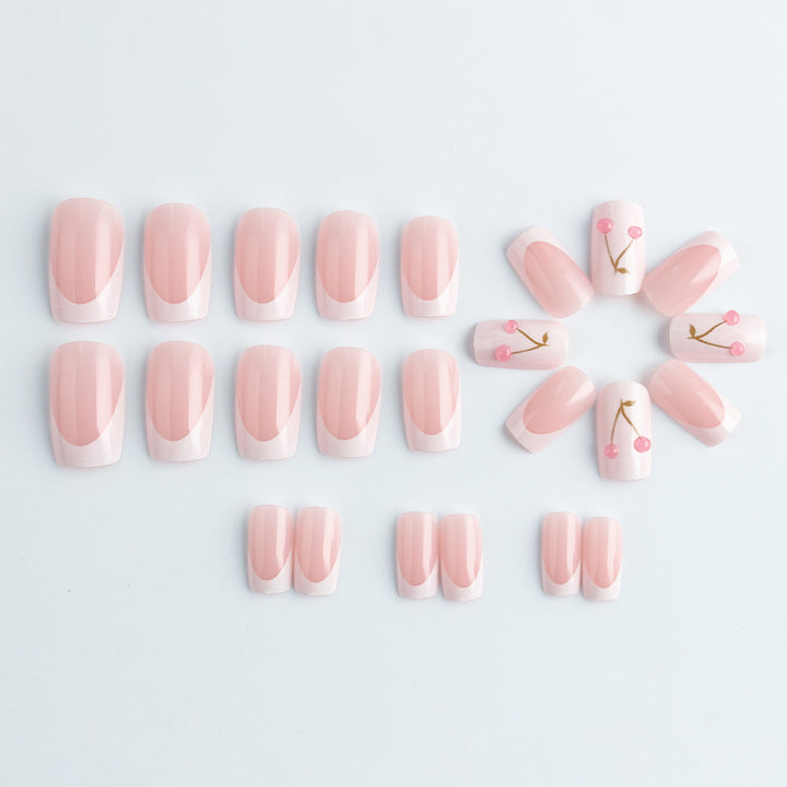 Elegant Cherry Blossom Gel Nail Art Kalsten