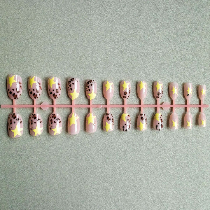 Trendy Animal Print and Star Nail Art Set
