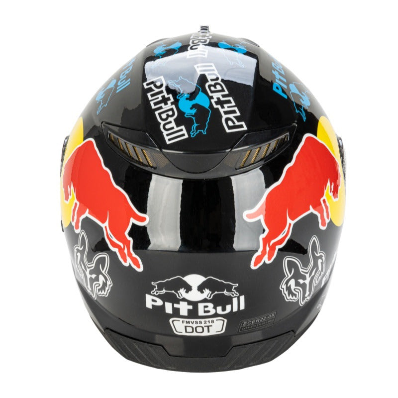 Full-Face Racing Helmet with Graphic Design Kalsten