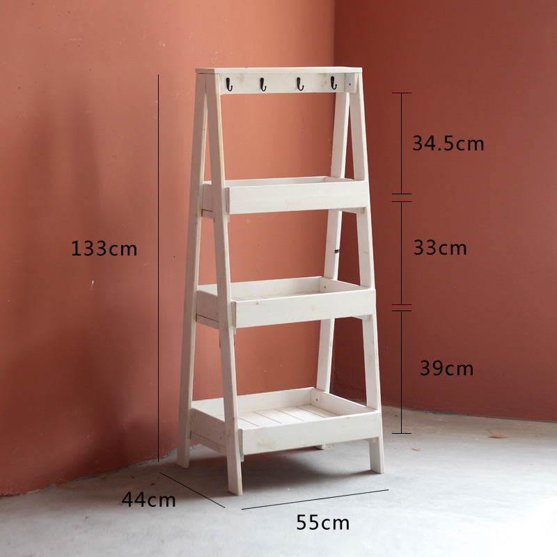 Multifunctional Wooden Step Ladder Kalsten
