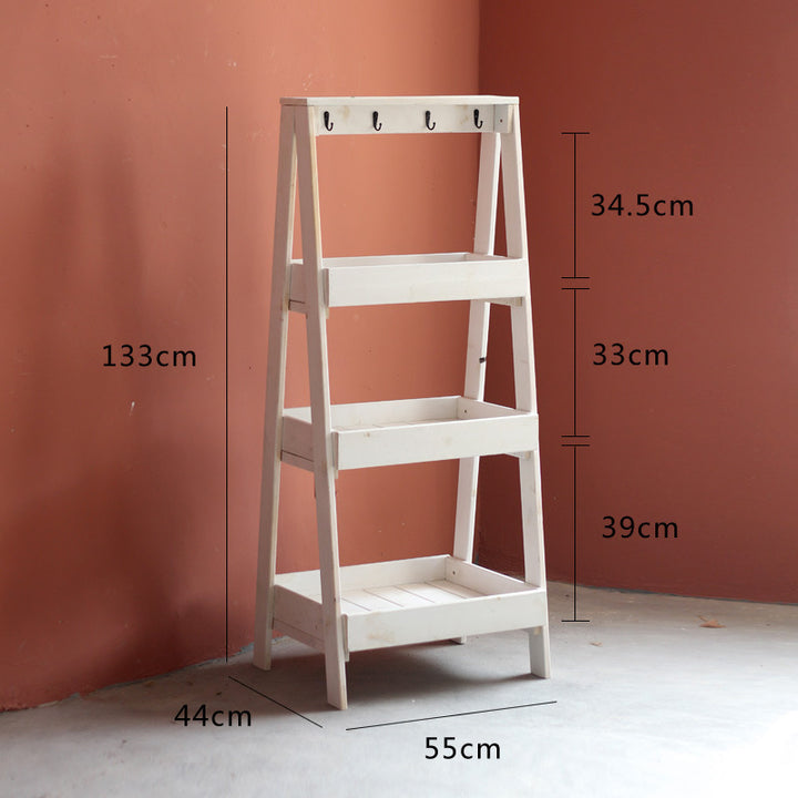 Multifunctional Wooden Step Ladder Kalsten