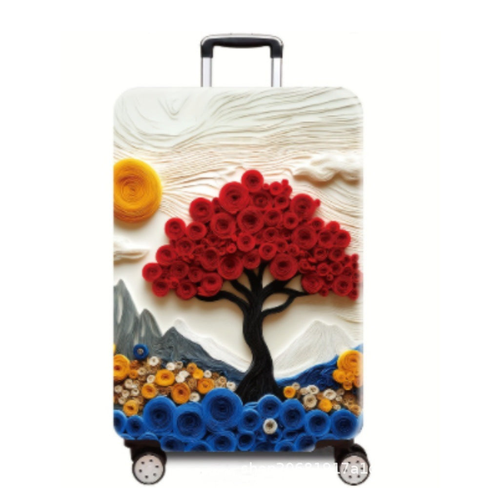Women's hard shell suitcase with stylish landscape design Kalsten