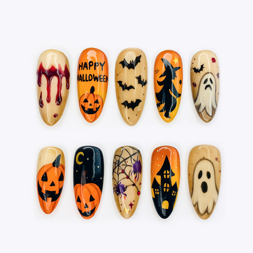 Creative Halloween Nail Art Set with Creepy Designs Kalsten