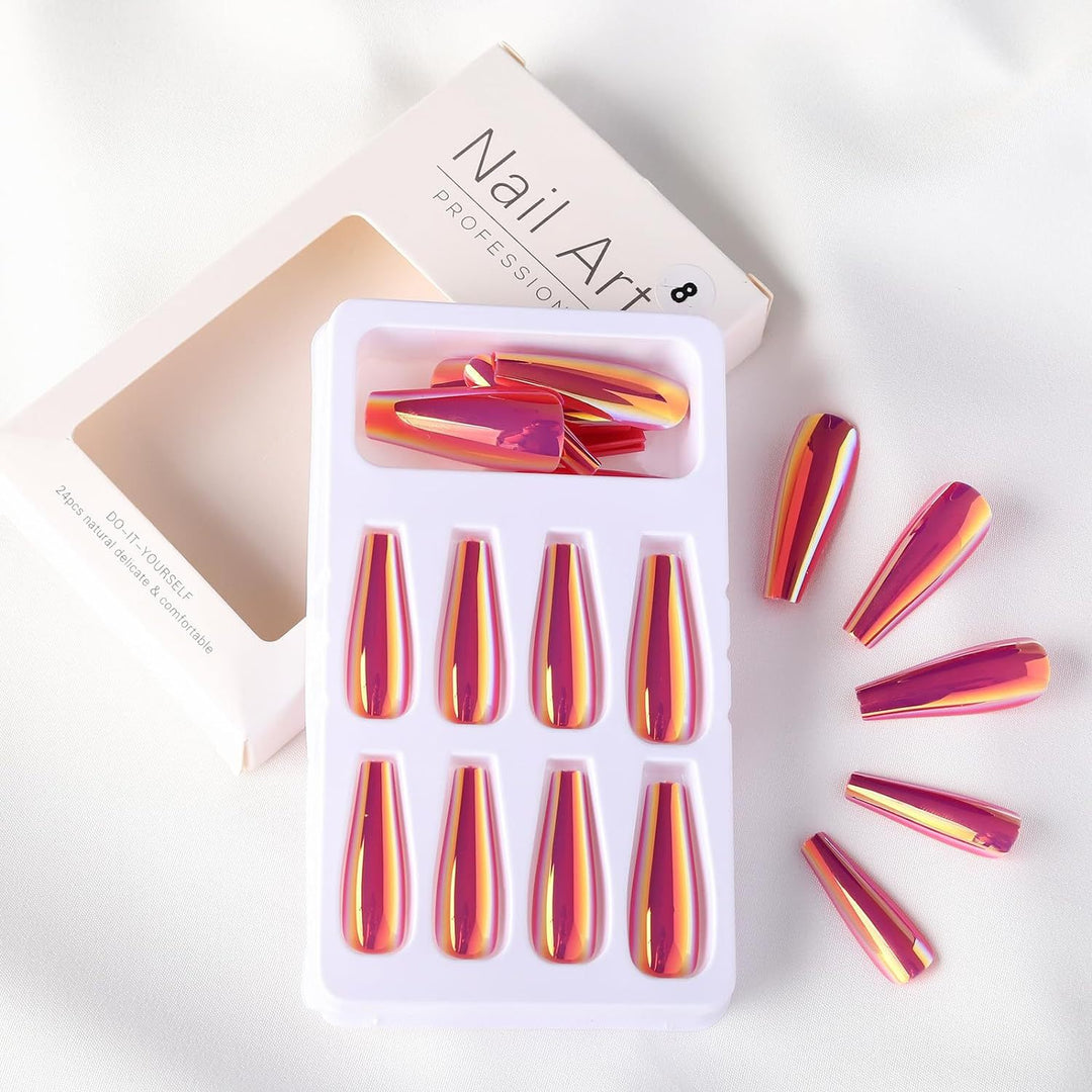 Artificial nails with holographic shine Kalsten