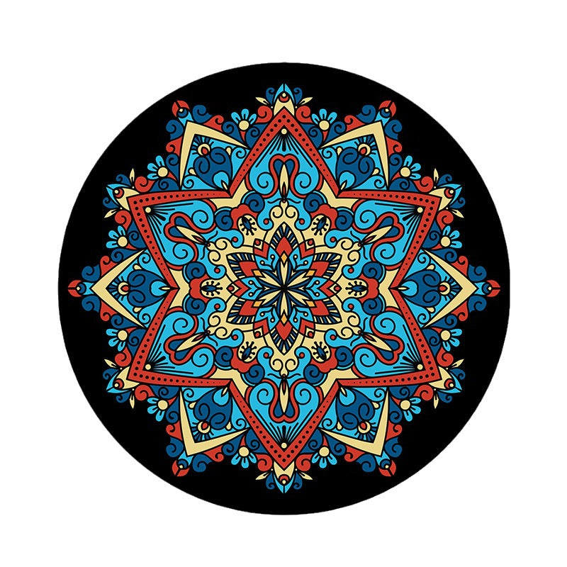 Mandala Print Round Area Rug Kalsten