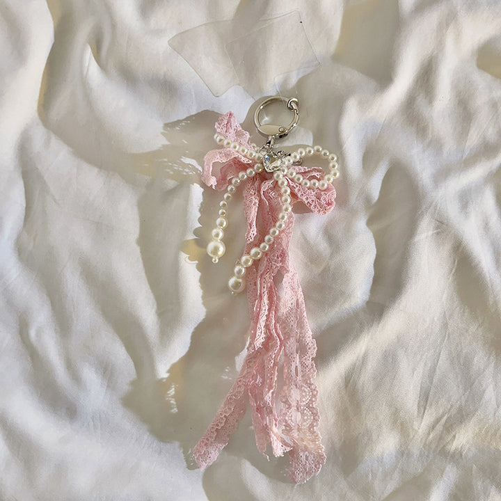 Elegant Pearl Embellished Charm Keychain Kalsten