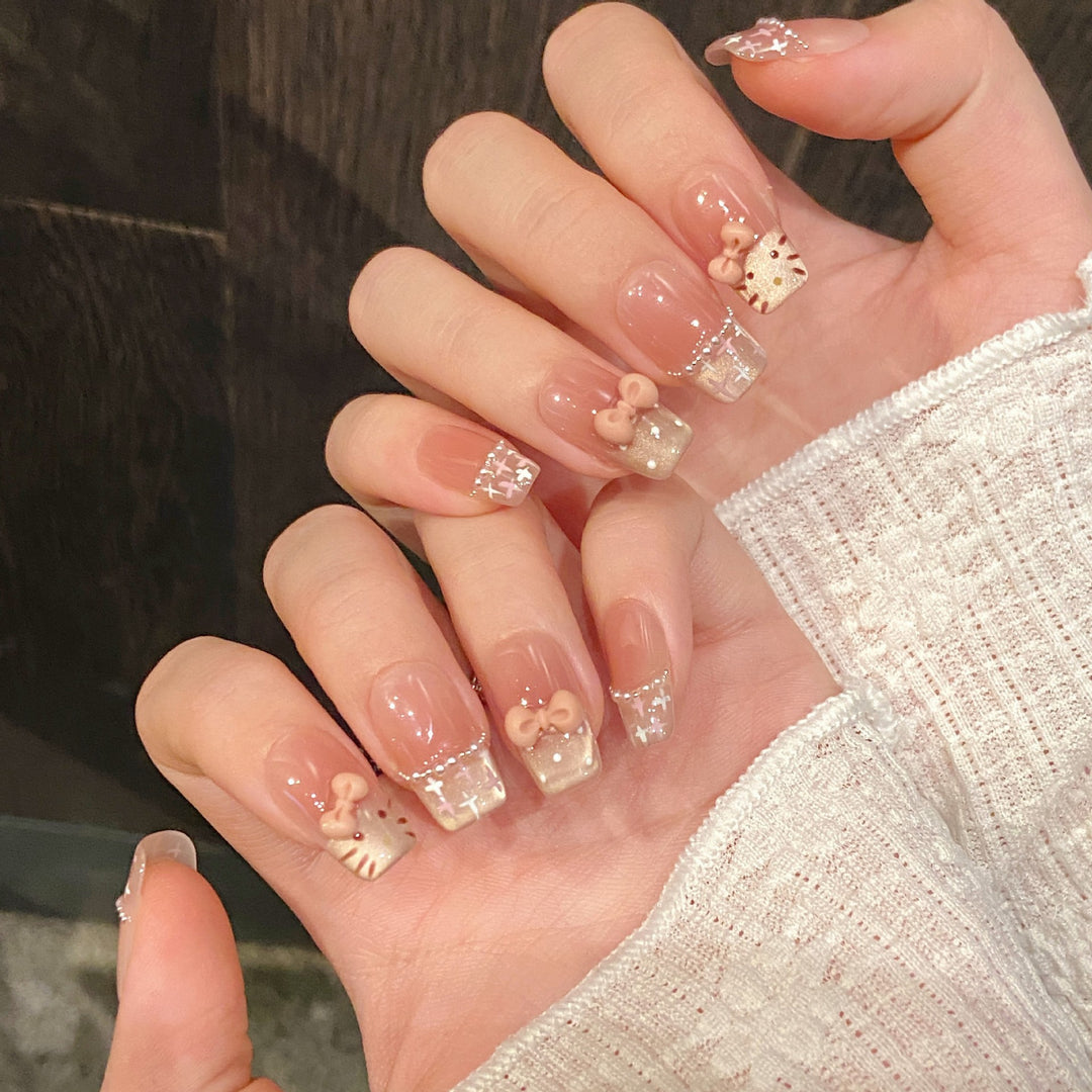 Artistic Press-On Nail Art
