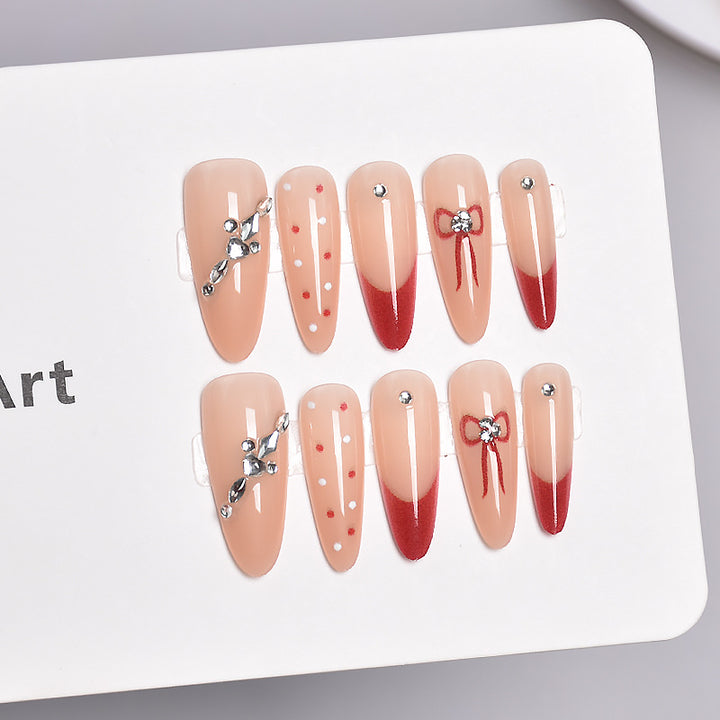 Glamorous Heart-Themed Press-On Nail Set Kalsten