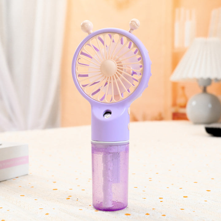 Women Portable Spray Fan with USB Charging Function and Ergonomic Handle Kalsten