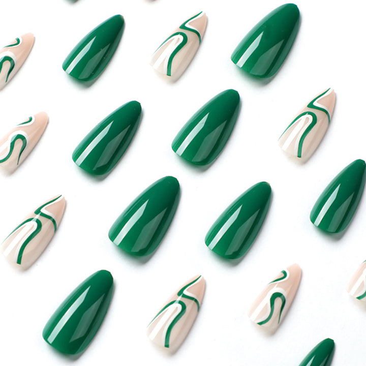 Elegant Nail Art with Creative Wave Designs Kalsten