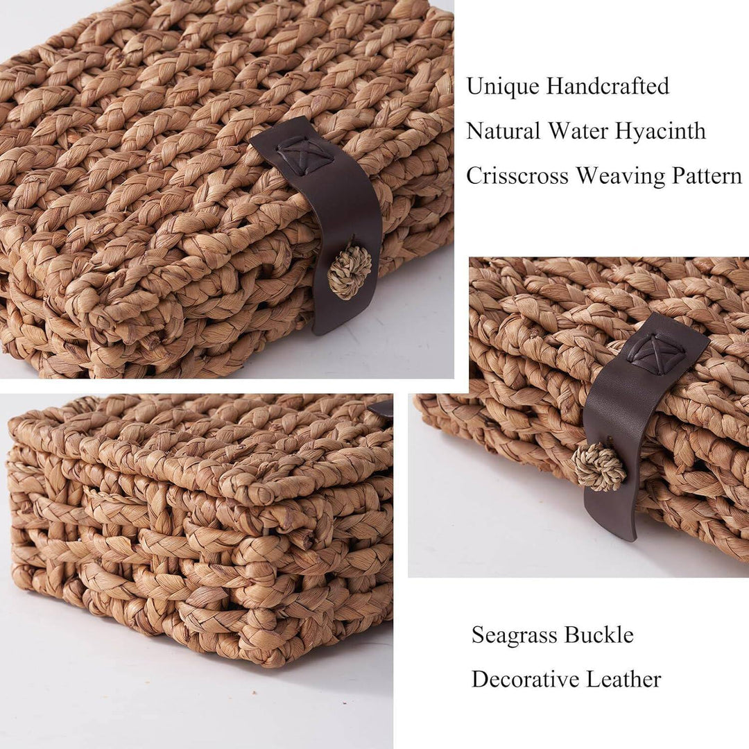 Handcrafted Storage Box Made of Braided Natural Material Kalsten