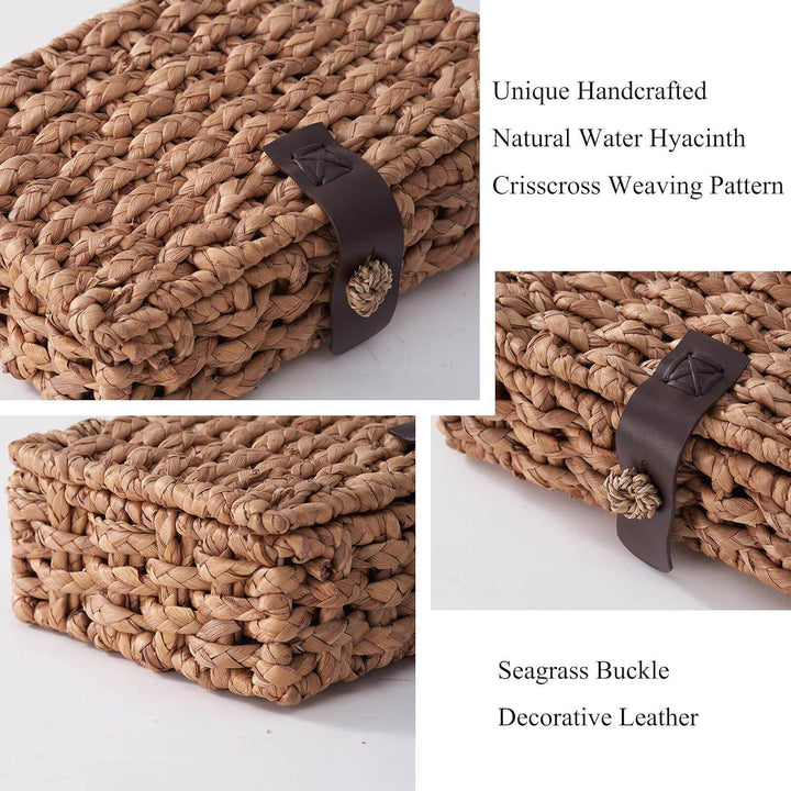 Handcrafted Storage Box Made of Braided Natural Material Kalsten