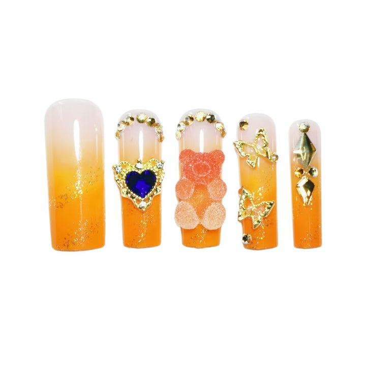 Floral Decorative Press-On Nails Kalsten