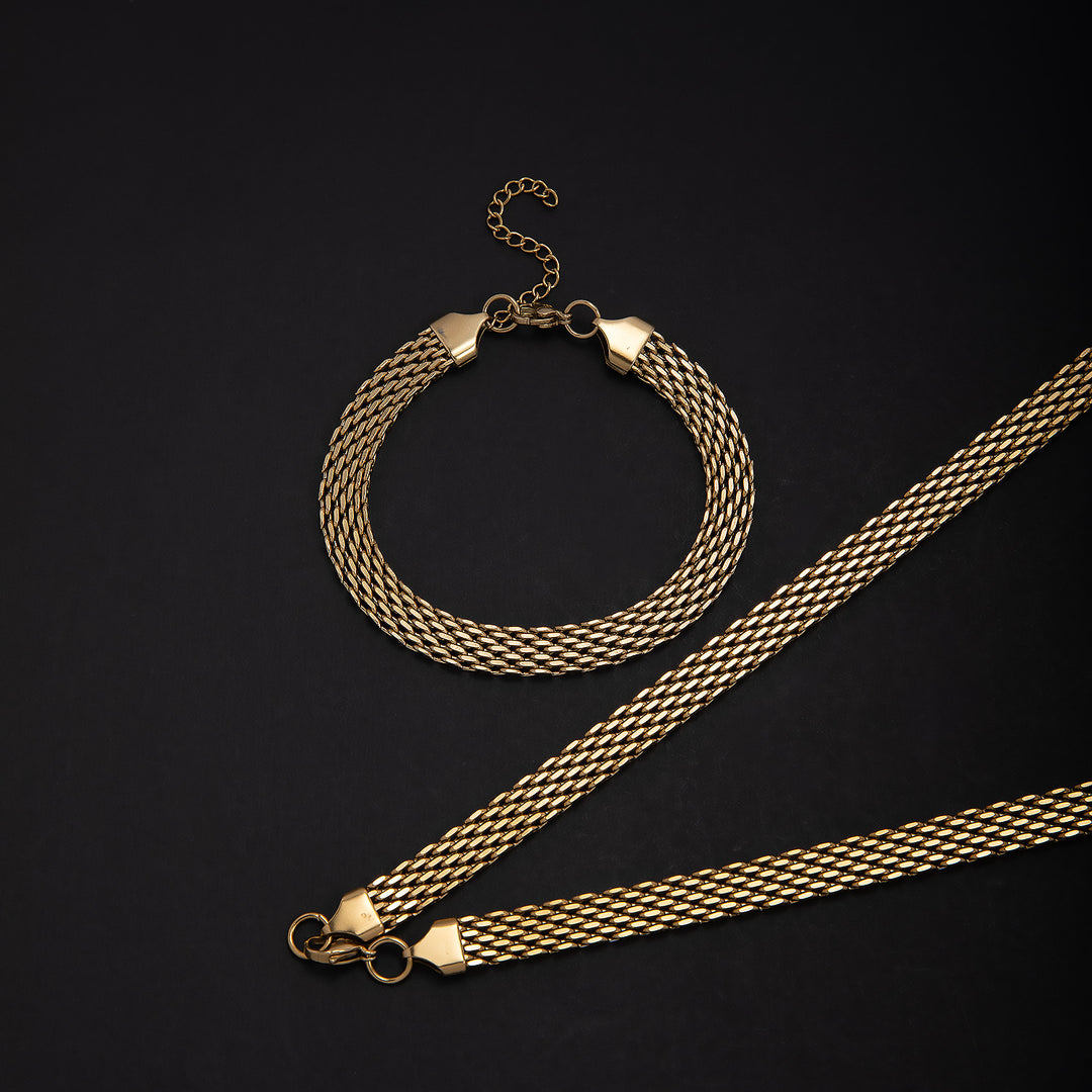 Elegant Textured Statement Jewelry Set Kalsten