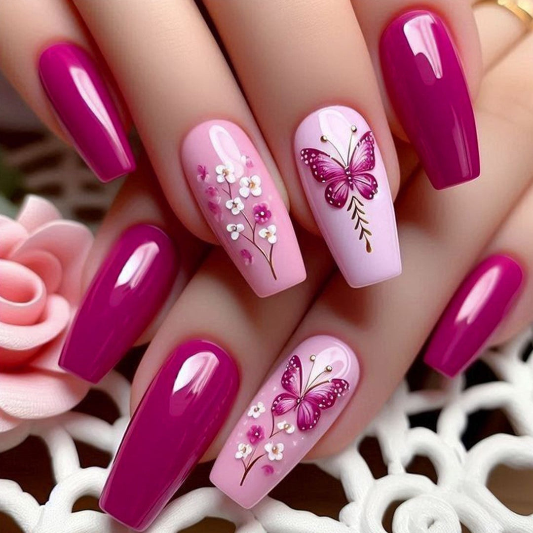 Floral Butterfly Nail Art Set Kalsten