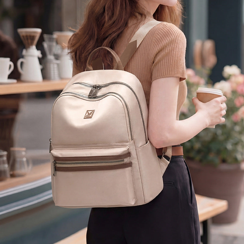 Multi-Compartment Leather Backpack Kalsten