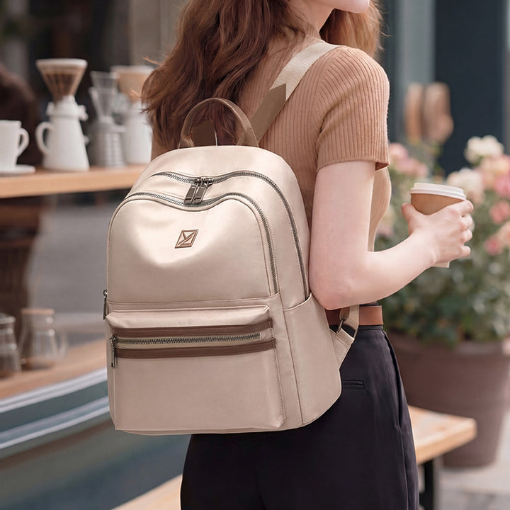 Multi-Compartment Leather Backpack Kalsten