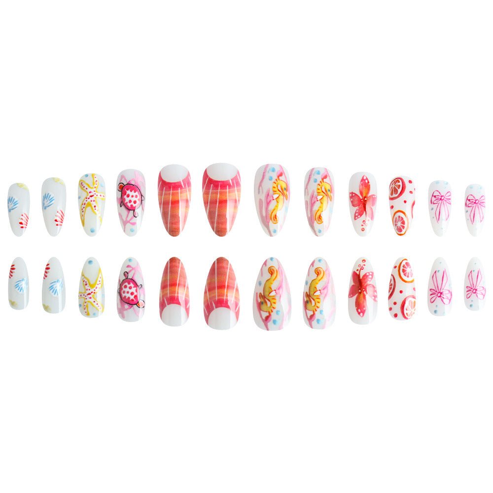 Nautical-Themed Decorative Press-On Nails Kalsten