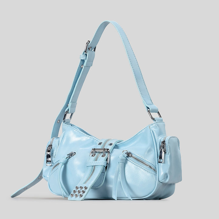 Multi-Pocket Shoulder Handbag
