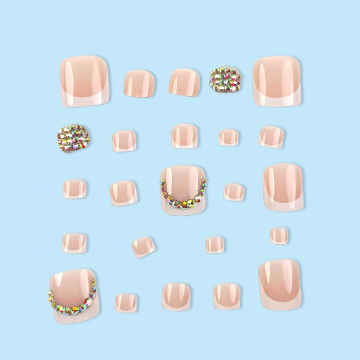 Elegant toenail art with glitter embellishments Kalsten