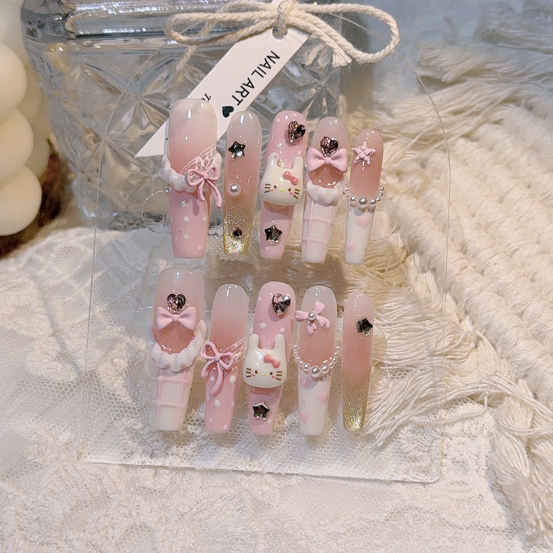 Playful Themed Press-On Nail Art Set
