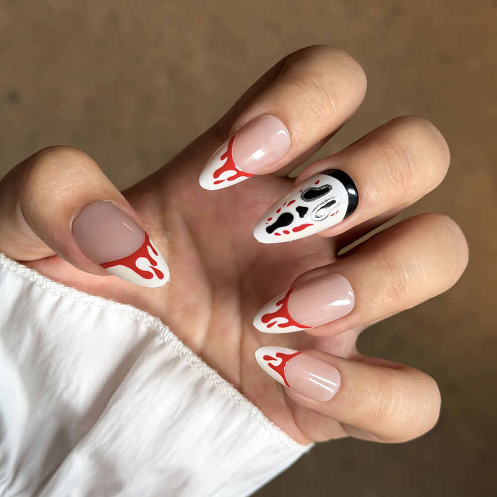 Artistic Horror-Themed Press-On Nails Kalsten