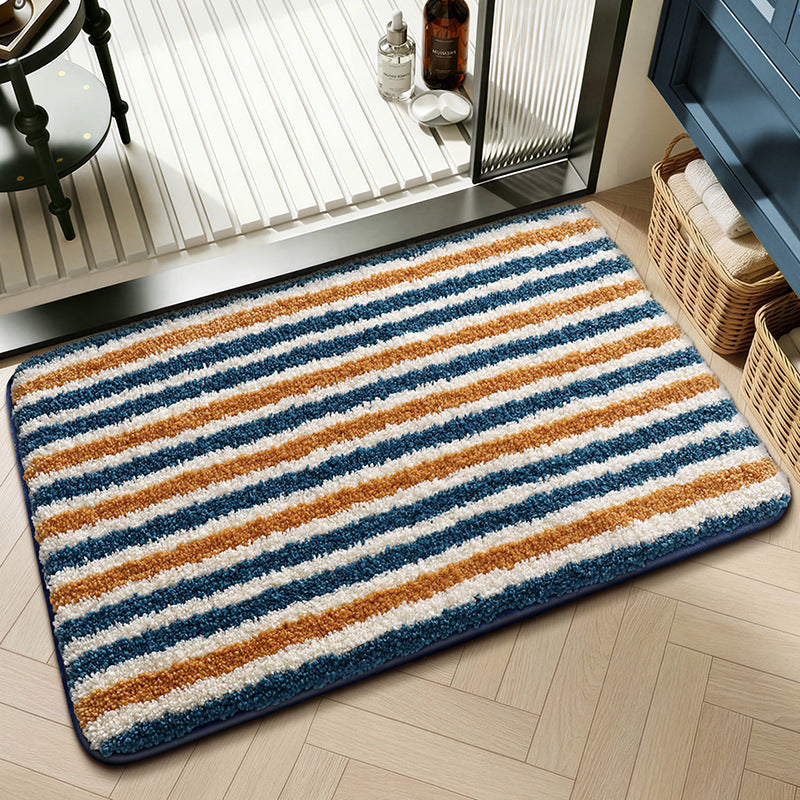 Plush Textured Zigzag Bath Mat Kalsten