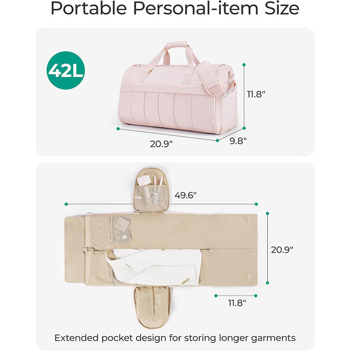Multifunctional Business Travel Bag with Separate Suit Compartment Kalsten