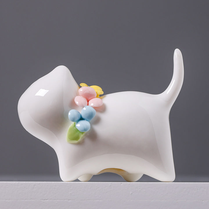 Decorative Ceramic Dog Figurine