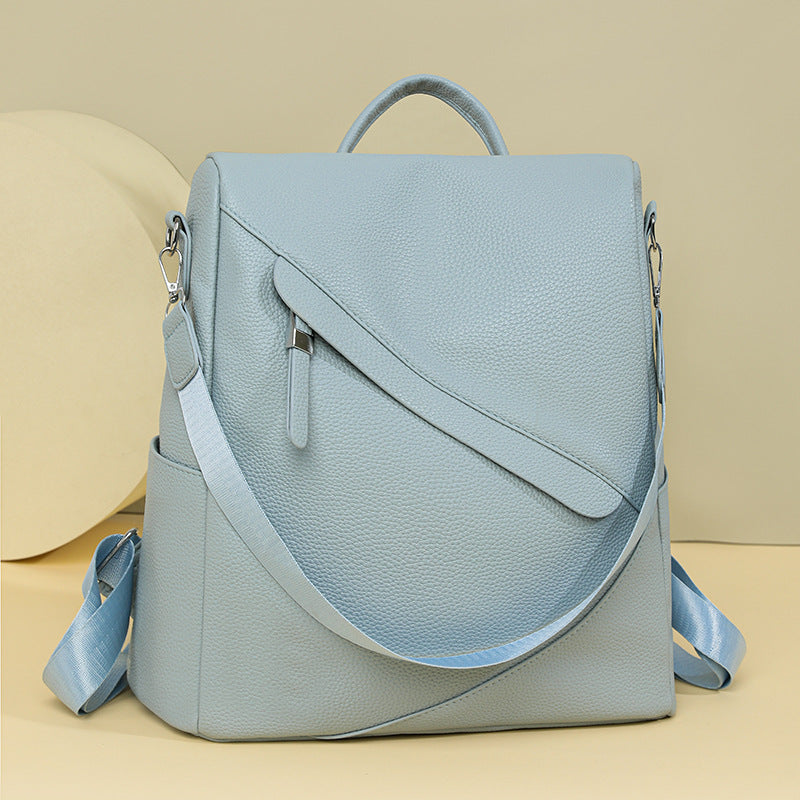 Chic Textured Leather Backpack Kalsten