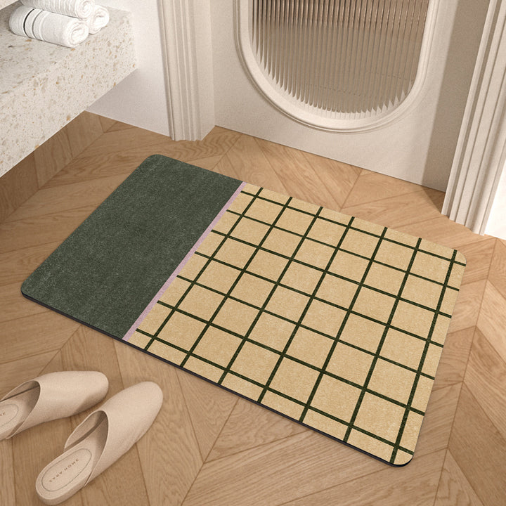 Geometric Pattern Soft Memory Foam Bath Mat Kalsten