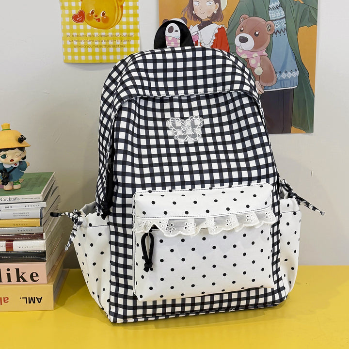 Fun Gingham Patterned Backpack Kalsten