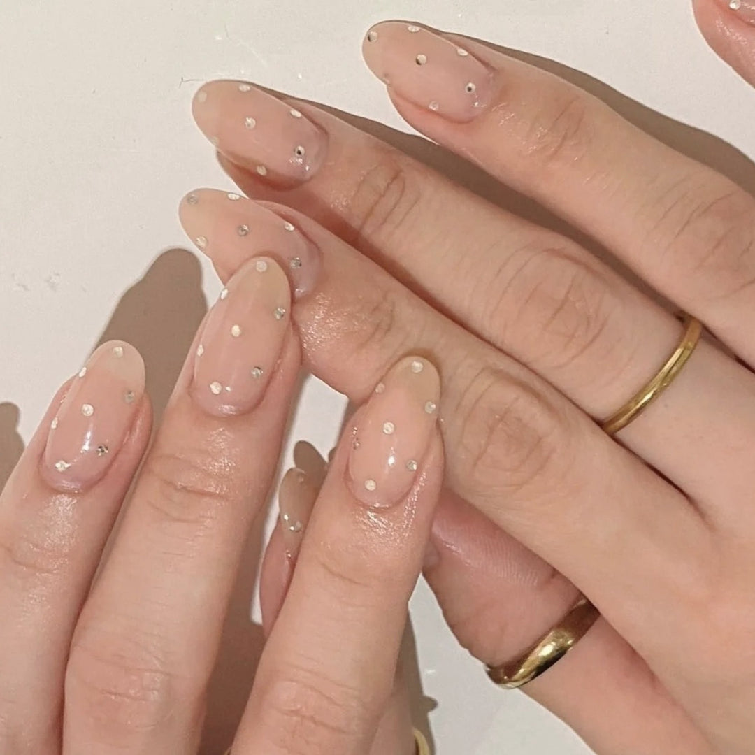 Decorative Stiletto Press-On Nails with Rhinestone Accents Kalsten