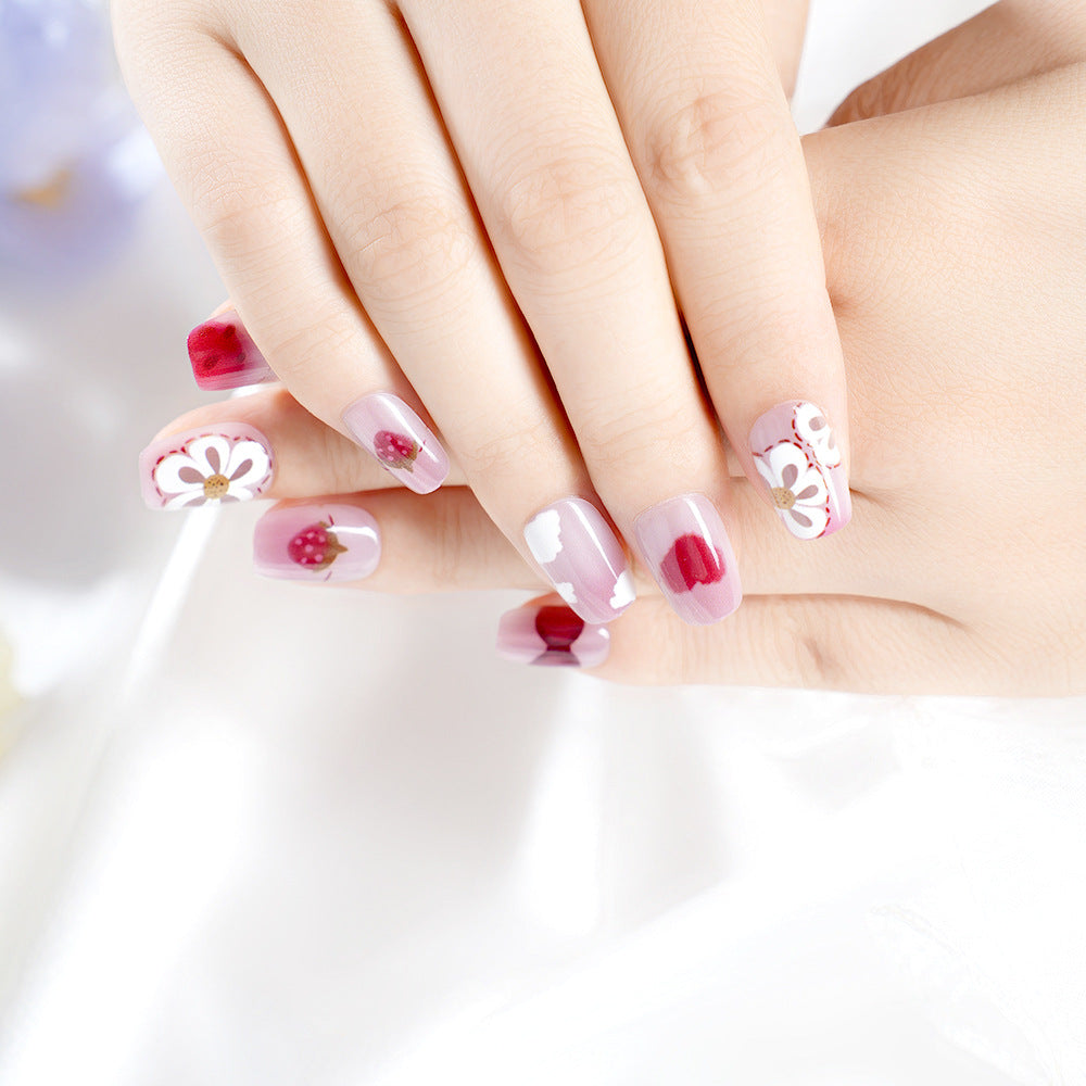Artistic Floral-Patterned Press-On Nail Set Kalsten
