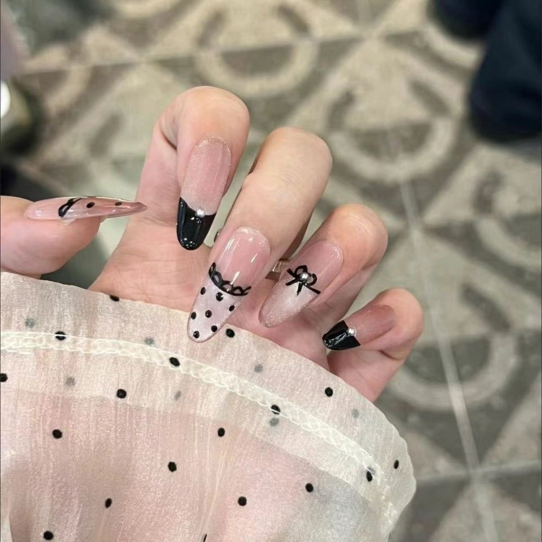 Artistic French Tip Press-On Nails Kalsten