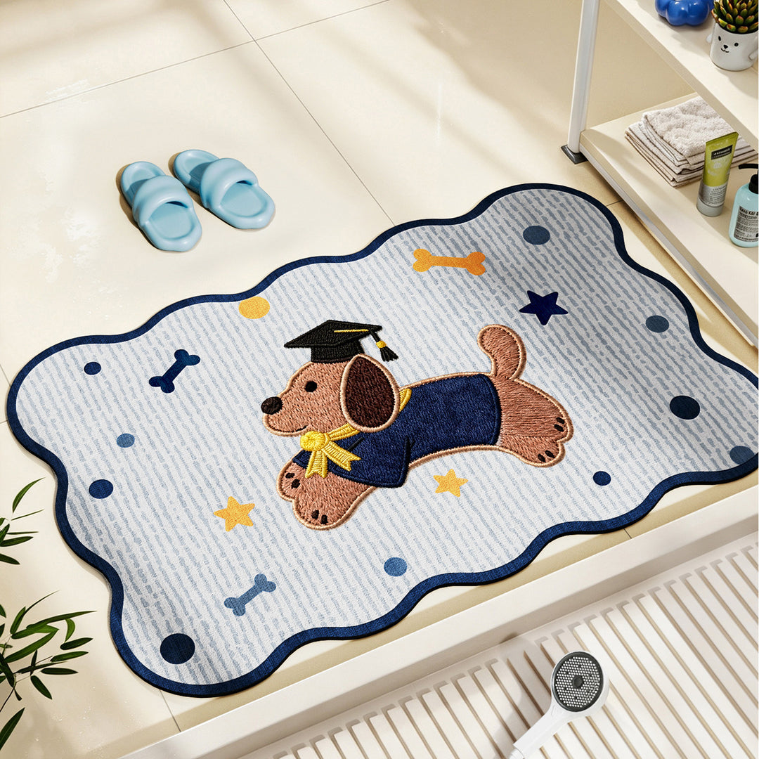 Nautical-Themed Memory Foam Bath Mat