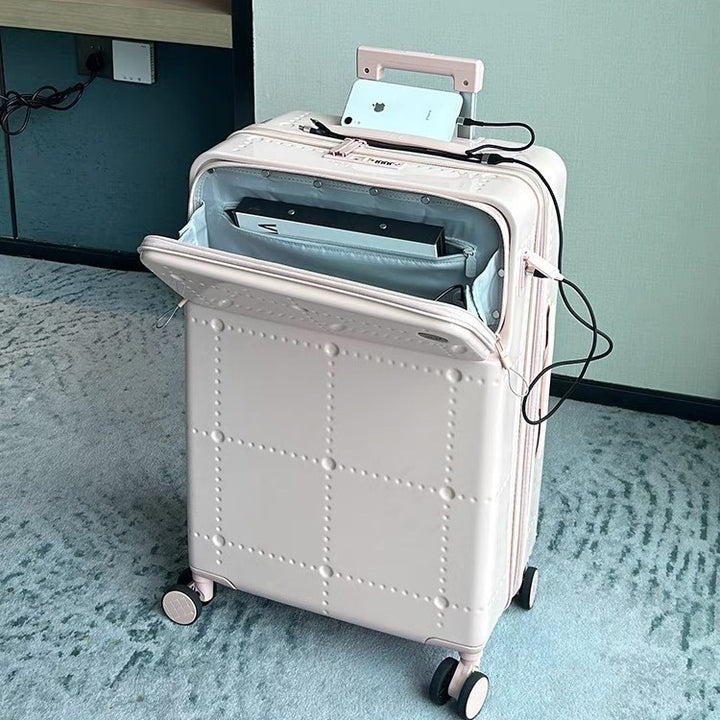Textured Hard-Shell Spinner Trolley