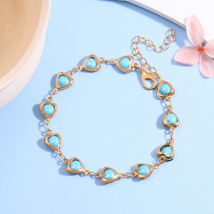 Heart-Shaped Link Anklet Kalsten