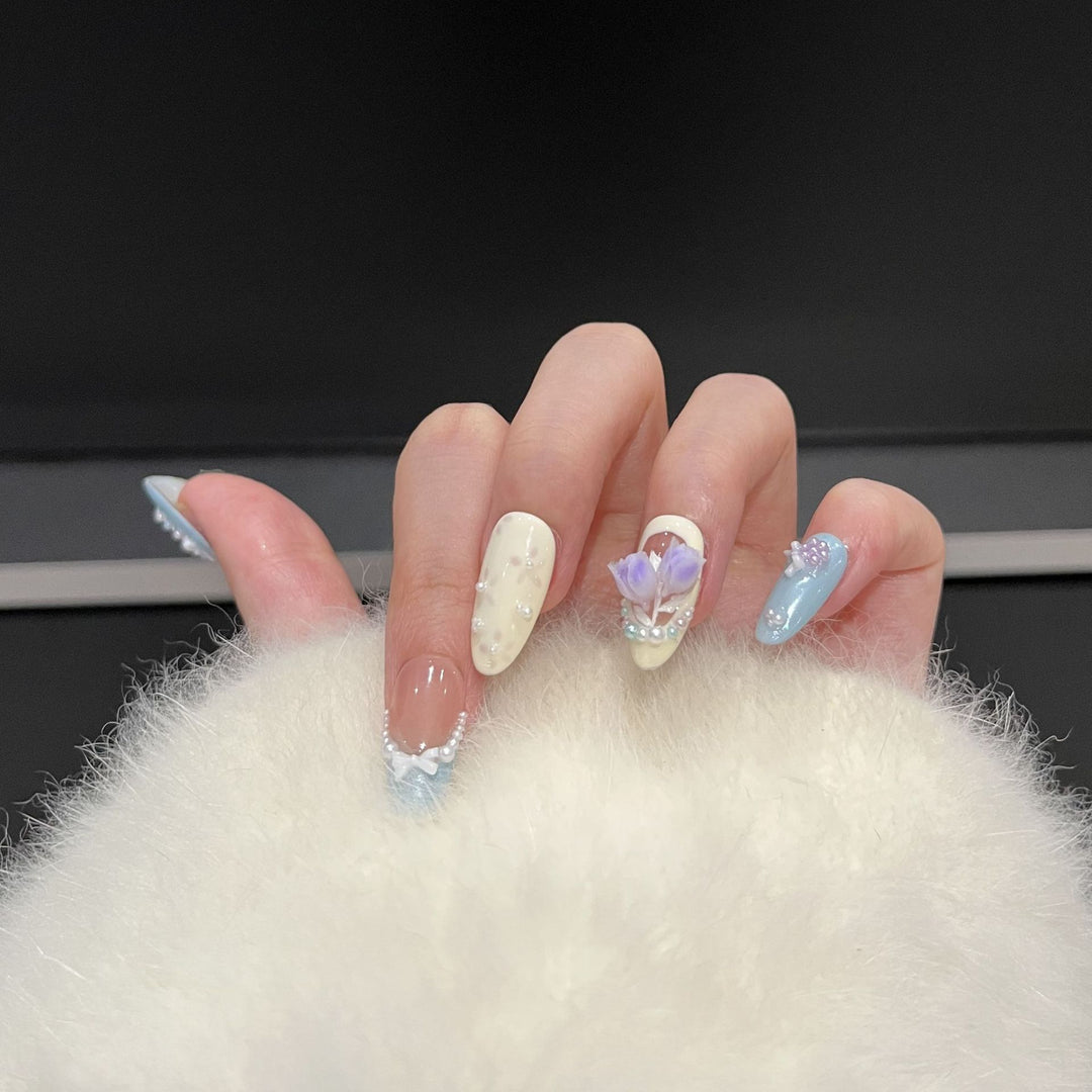 Floral Art Press-On Nail Tips Kalsten