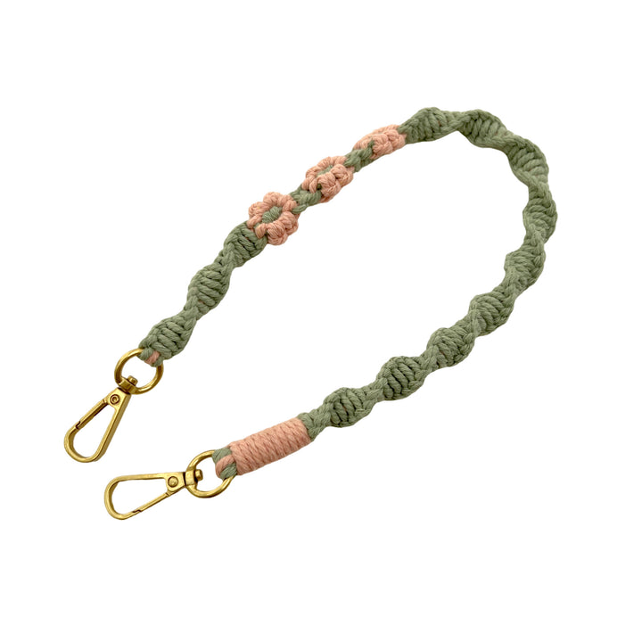 Macrame Dog Leash with Floral Accents Kalsten