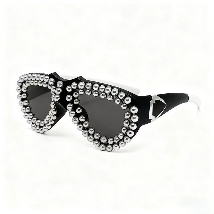 Ladies fashionable heart sunglasses with rhinestone embellished frame Kalsten
