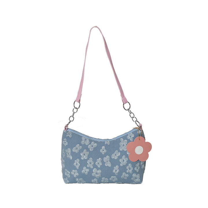 WoStylish Hobo Handbag with Floral Charm Kalsten