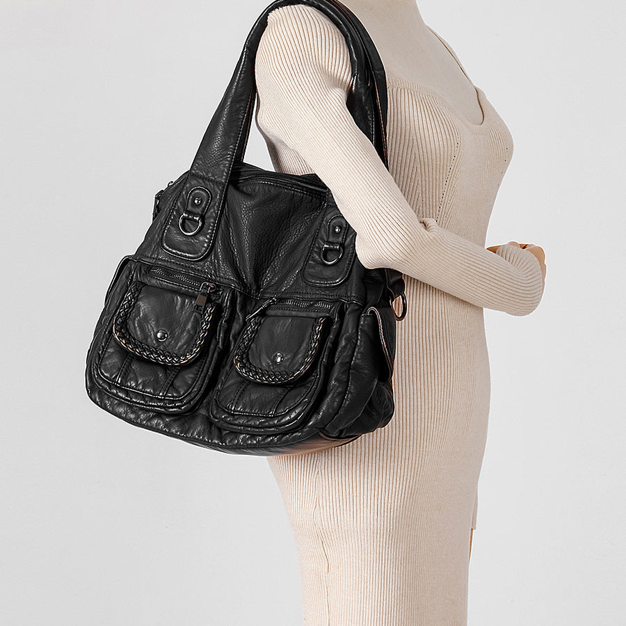 Multifunctional Leather Handbag