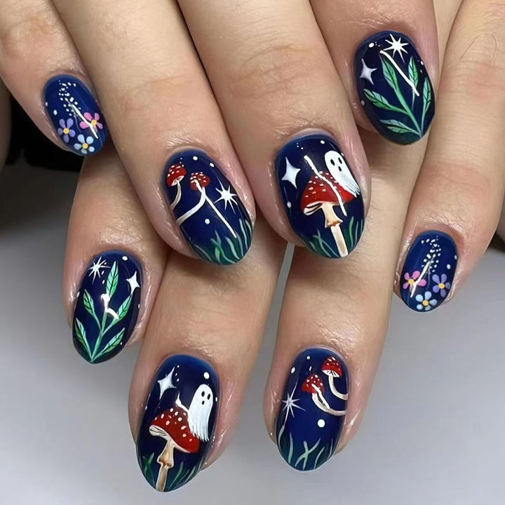Artistic Nature-Themed Nail Art Kalsten