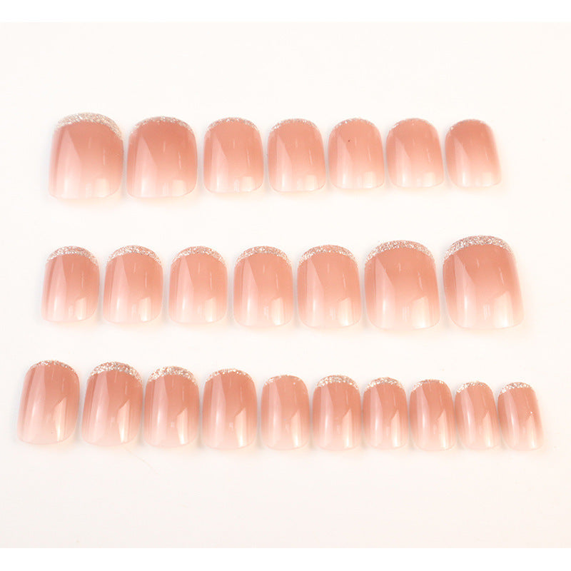 Elegant Glossy Press-On Nail Art Set