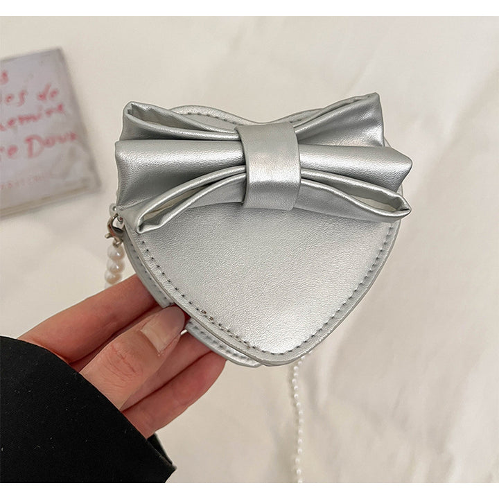WoHeart-Shaped Bow Clutch Bag Kalsten