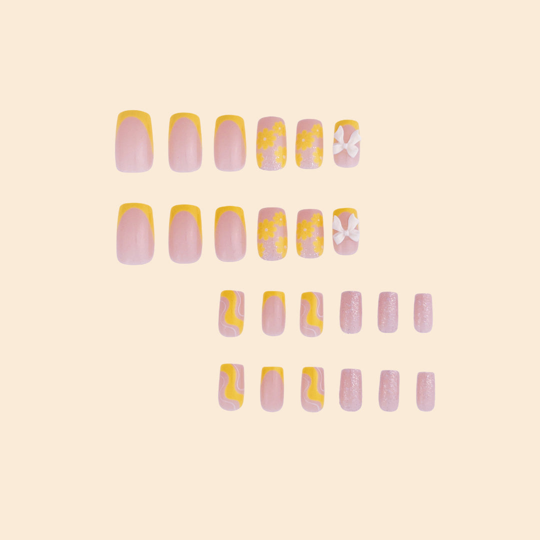 Floral Pattern Acrylic Nail Extensions Kalsten