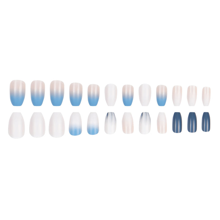 Ombre Matte Long Press-On Nails Kalsten