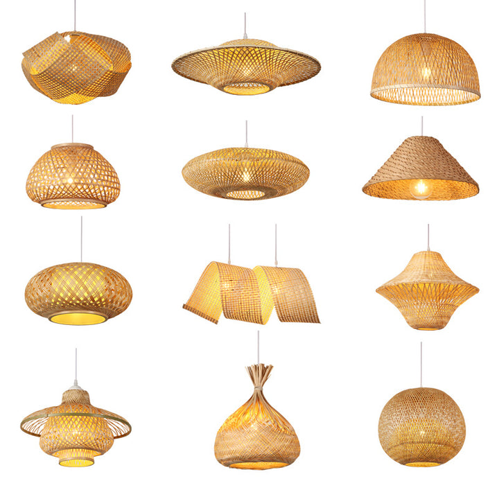 Woven Bamboo Ceiling Lamp