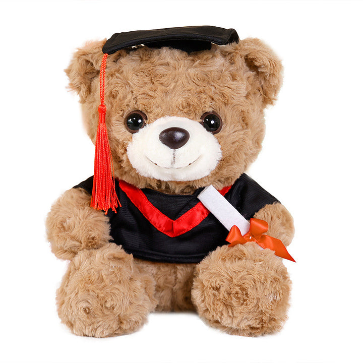 Festive Holiday Plush Bear Decorative Sitting Cuddler with Pom-Scarf & Velour Hat Kalsten